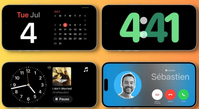 泰丰办事处苹果手机维修分享iOS17横屏充电待机显示有什么好处 